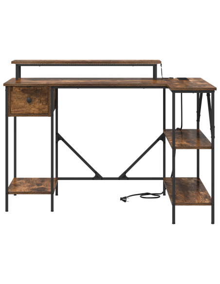 Scrivania Rovere fumo 120 x 79 x 86.5 cm Legno multistrato