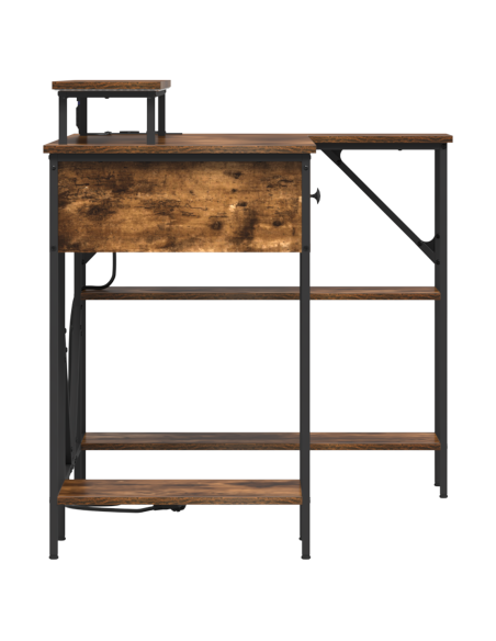 Scrivania Rovere fumo 120 x 79 x 86.5 cm Legno multistrato