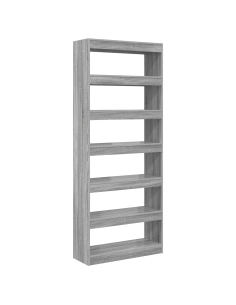 Armadio per Libri Grigio Sonoma 80 x 30 x 198 cm 2