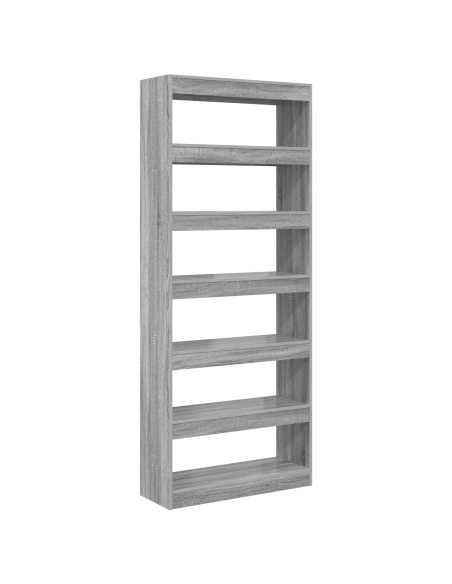 Libreria Grigio sonoma 80 x 30 x 198 cm Legno multistrato