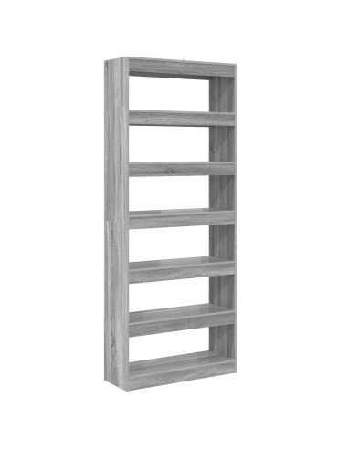 Armadio per Libri Grigio Sonoma 80 x 30 x 198 cm