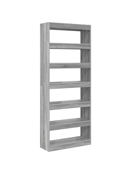 Armadio per Libri Grigio Sonoma 80 x 30 x 198 cm