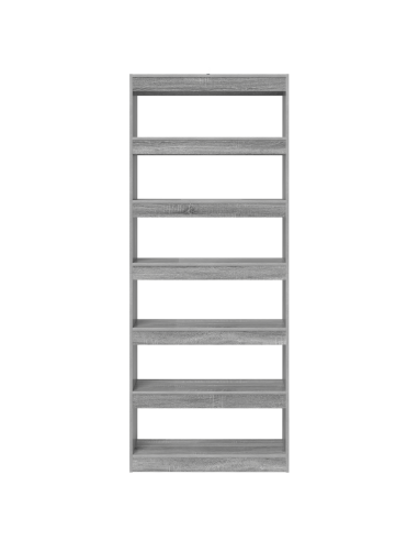 Armadio per Libri Grigio Sonoma 80 x 30 x 198 cm