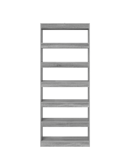 Libreria Grigio sonoma 80 x 30 x 198 cm Legno multistrato