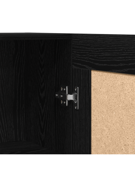 Armadio per Libri Rovere nero 82.5 x 30.5 x 185 cm