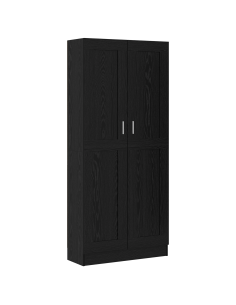 Armadio per Libri Rovere Nero 82,5 x 30,5 x 185 cm 2