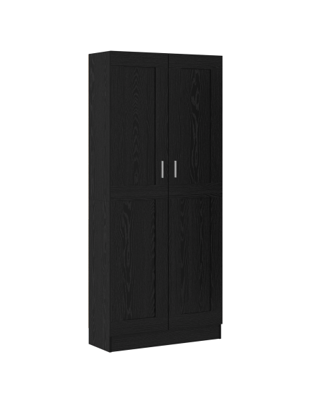 Armadio per Libri Rovere nero 82.5 x 30.5 x 185 cm