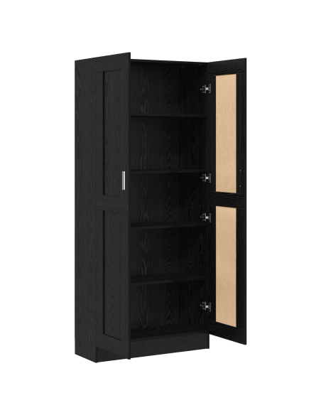 Armadio per Libri Rovere nero 82.5 x 30.5 x 185 cm