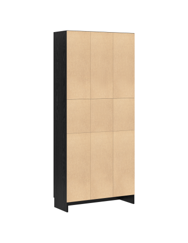 Armadio per Libri Rovere Nero 82,5 x 30,5 x 185 cm