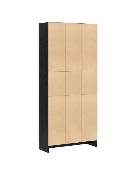 Armadio per Libri Rovere nero 82.5 x 30.5 x 185 cm