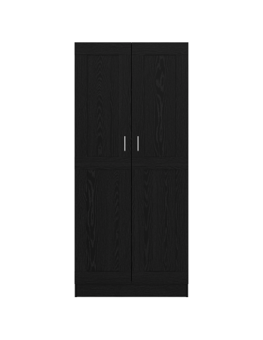 Armadio per Libri Rovere Nero 82,5 x 30,5 x 185 cm