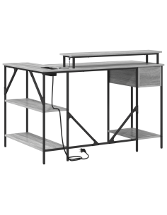 Scrivania Grigio Sonoma 120 x 79 x 86,5 cm Legno multistrato 2