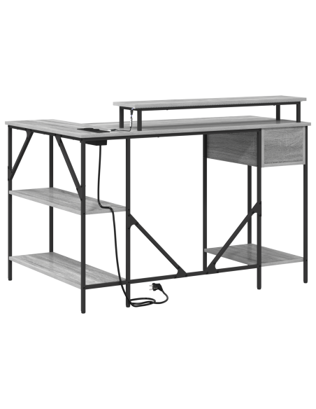 Scrivania Grigio sonoma 120 x 79 x 86.5 cm Legno multistrato