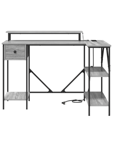 Scrivania Grigio Sonoma 120 x 79 x 86,5 cm Legno multistrato