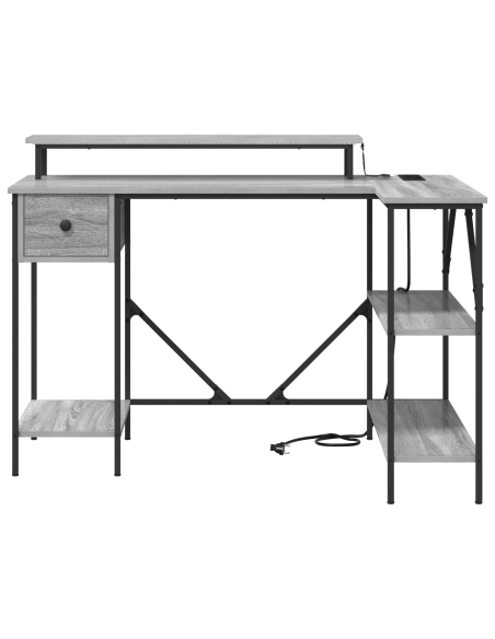 Scrivania Grigio sonoma 120 x 79 x 86.5 cm Legno multistrato