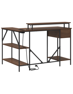 Scrivania Rovere Marrone 120 x 79 x 86,5 cm Legno multistrato 2