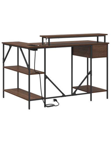 Scrivania Rovere Marrone 120 x 79 x 86,5 cm Legno multistrato