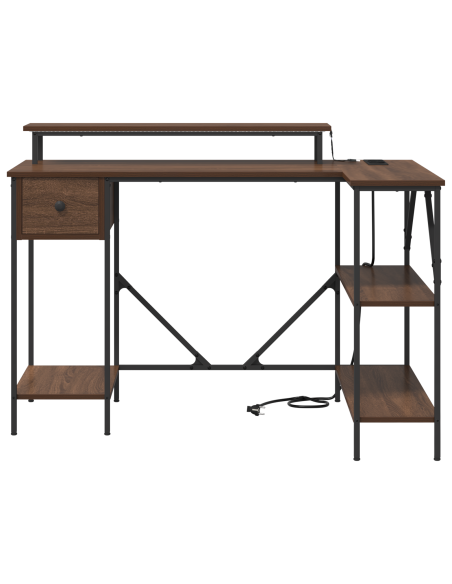 Scrivania Rovere marrone 120 x 79 x 86.5 cm Legno multistrato
