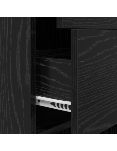 Armadio per Libri Rovere nero 40 x 35 x 180 cm