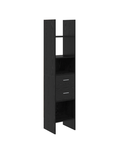 Armadio per Libri Rovere nero 40 x 35 x 180 cm