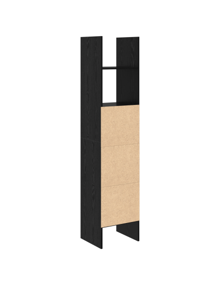 Armadio per Libri Rovere nero 40 x 35 x 180 cm