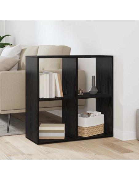 Armadio per Libri Rovere nero 69.5 x 29 x 69.5 cm