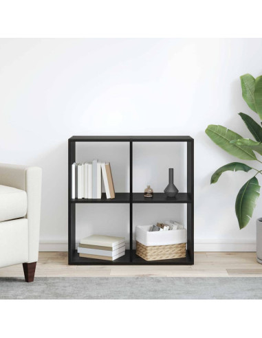 Armadio per Libri Rovere Nero 69,5 x 29 x 69,5 cm