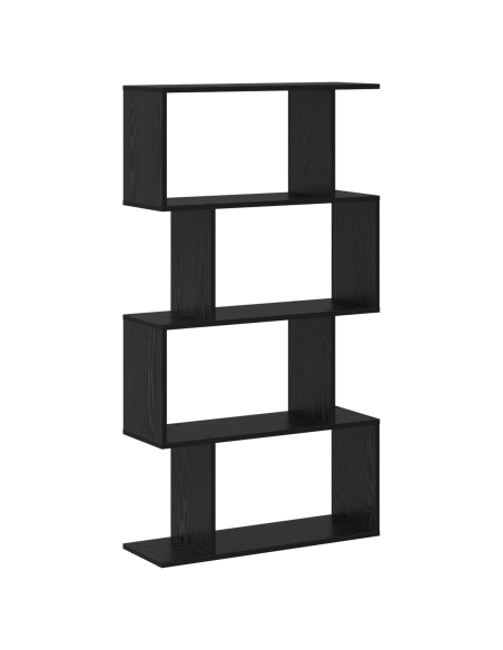 Armadio per Libri Rovere Nero 70 x 24 x 129 cm