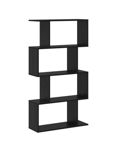 Armadio per Libri Rovere Nero 70 x 24 x 129 cm