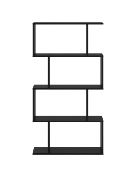 Armadio per Libri Rovere Nero 70 x 24 x 129 cm