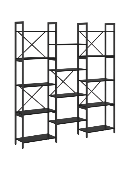 Libreria Rovere nero 156 x 25 x 167.5 cm Legno multistrato