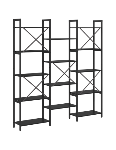 Libreria Rovere Nero 156 x 25 x 167 cm Legno multistrato