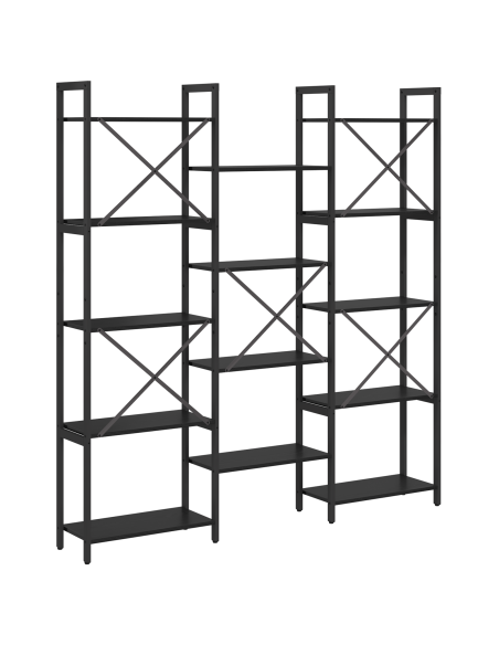 Libreria Rovere nero 156 x 25 x 167.5 cm Legno multistrato