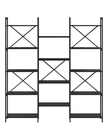 Libreria Rovere Nero 156 x 25 x 167 cm Legno multistrato