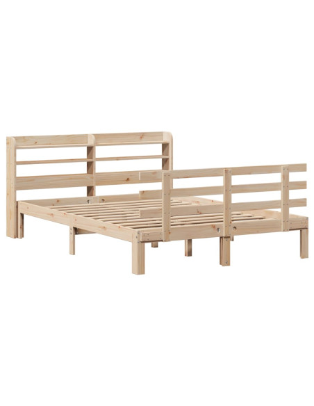 Giroletto con Testiera 120x190 cm in Legno Massello di Pino