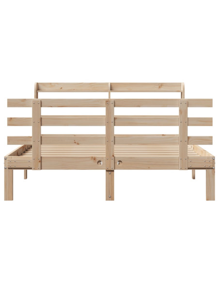 Giroletto con Testiera 120x190 cm in Legno Massello di Pino