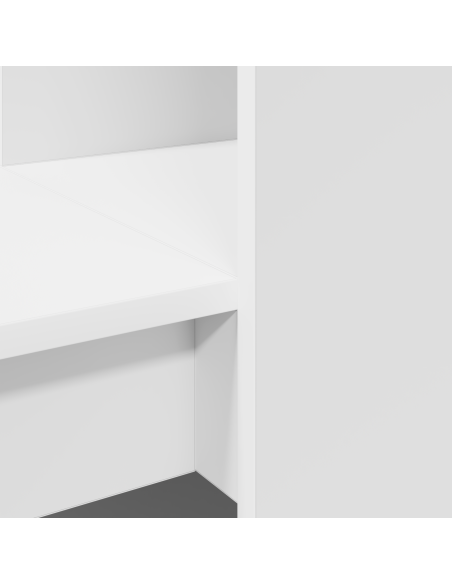 Scrivania con lo scaffale con archiviazione Bianco 122 x 67 x 145 cm