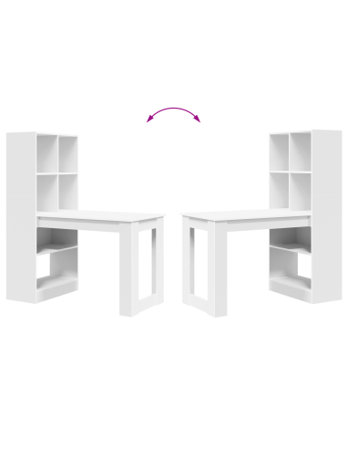 Scrivania Bianco 122 x 67 x 145 cm Legno multistrato