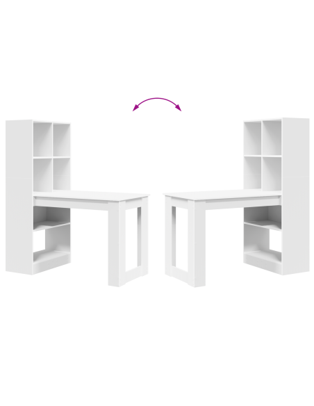 Scrivania Bianco 122 x 67 x 145 cm Legno multistrato