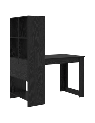 Scrivania Rovere Nero 122 x 67 x 145 cm Legno multistrato
