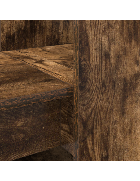 Scrivania con lo scaffale con archiviazione Rovere fumo 122 x 67 x 145 cm