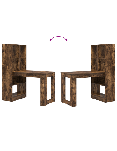 Scrivania Rovere fumé 122 x 67 x 145 cm Legno multistrato