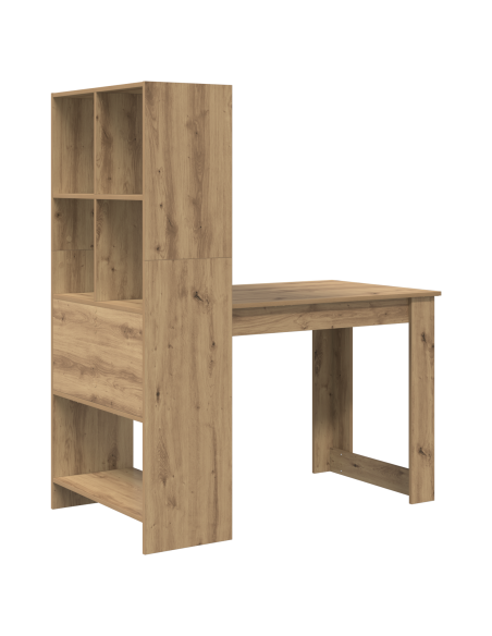 Scrivania con lo scaffale rovere artigianale 122 x 67 x 145 cm