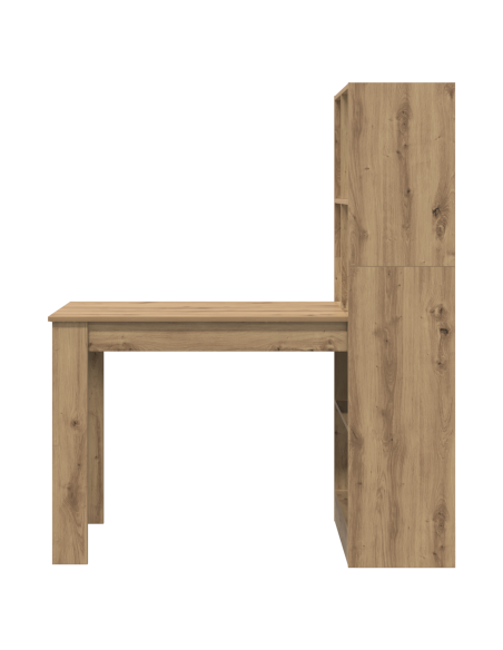 Scrivania con lo scaffale rovere artigianale 122 x 67 x 145 cm