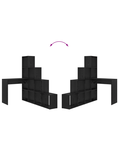 Scrivania ad angolo Rovere Nero 101,5 x 149,5 x 149,5 cm