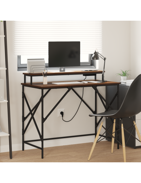 Scrivania Rovere marrone 100 x 50 x 86.5 cm Legno multistrato