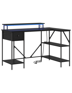 Scrivania Rovere Nero 120 x 79 x 86,5 cm Legno multistrato