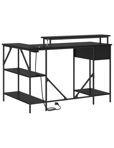 Scrivania Rovere Nero 120 x 79 x 86,5 cm Legno multistrato