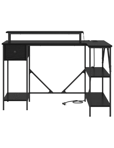 Scrivania Rovere Nero 120 x 79 x 86,5 cm Legno multistrato