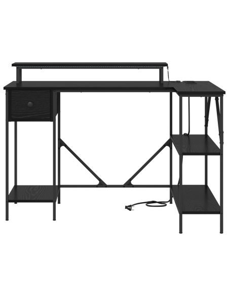 Scrivania Rovere nero 120 x 79 x 86.5 cm Legno multistrato